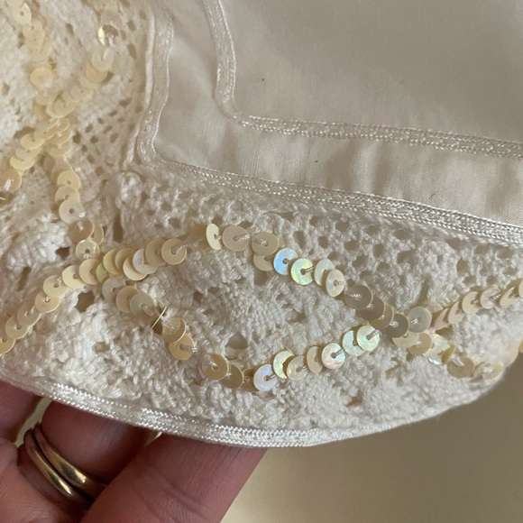 women’s cream shirt with intricate sequence. M - Picture 6 of 6